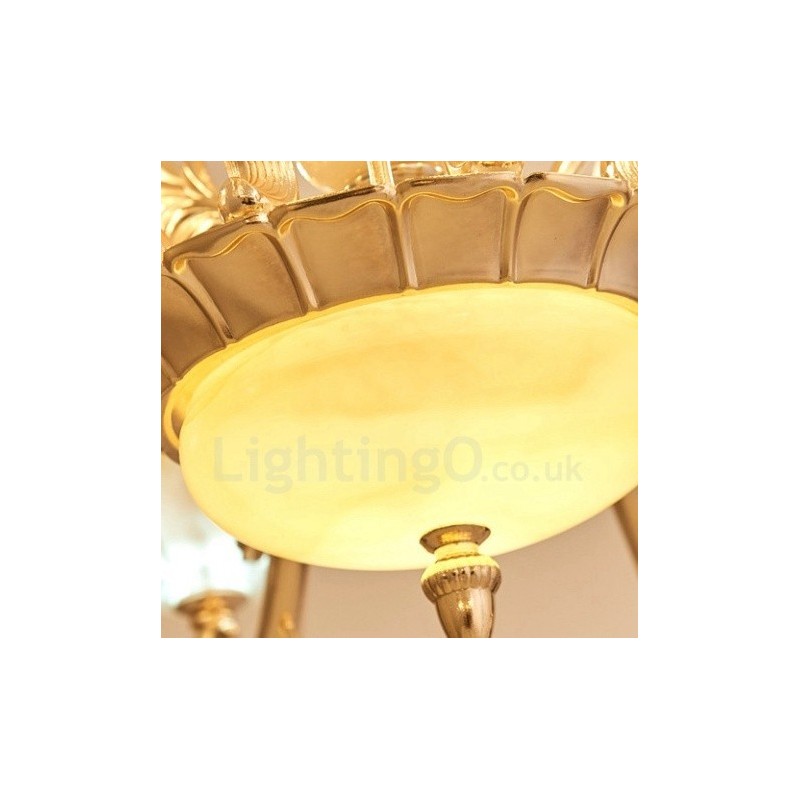 15 Light Traditional Classic Integrated Metal Chandelier