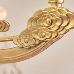 6 Light Traditional Classic Integrated Metal Luxury Chandelier