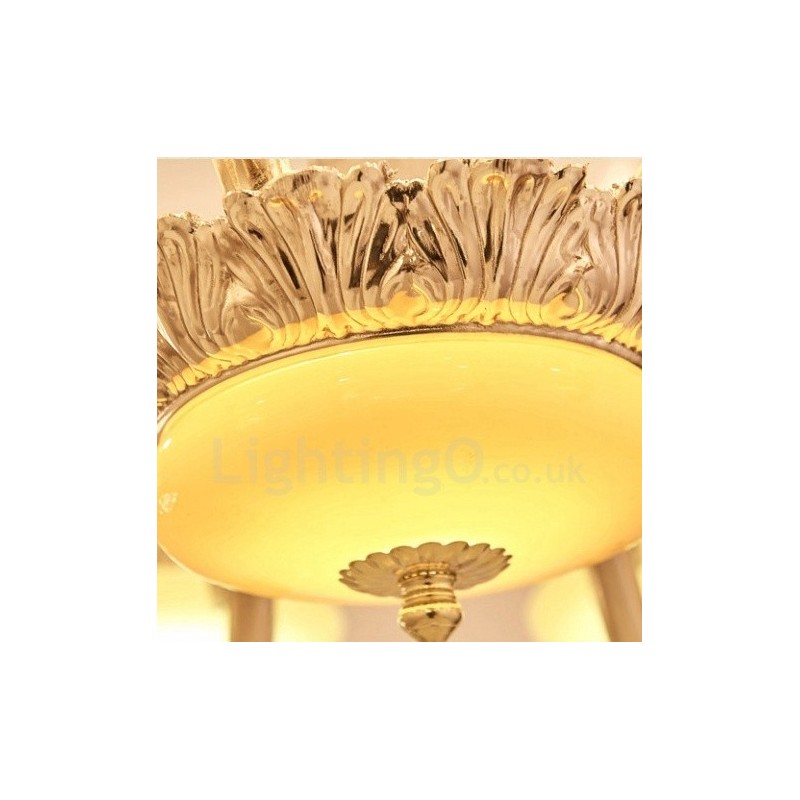 6 Light Traditional Classic Integrated Metal Luxury Chandelier