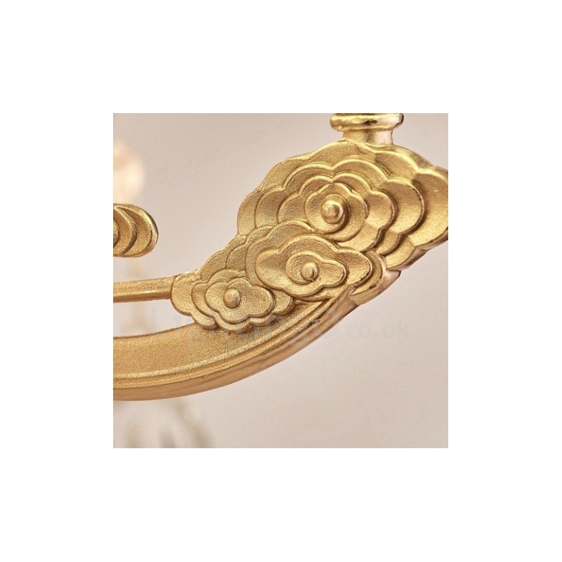 8 Light Traditional Classic Integrated Metal Chandelier