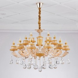 15 Light Traditional Classic Integrated Metal Chandelier