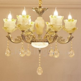 6 Light Traditional Classic Integrated Metal Chandelier