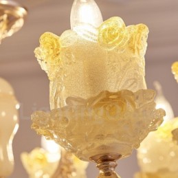 6 Light Traditional Classic Integrated Metal Chandelier