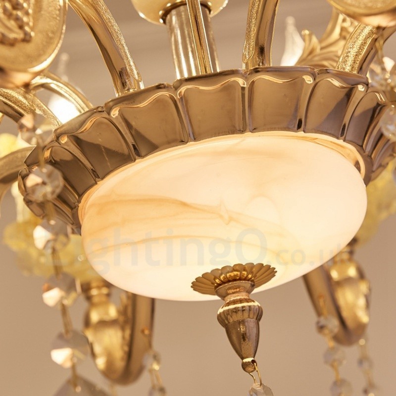 15 Light Traditional Classic Integrated Metal Chandelier