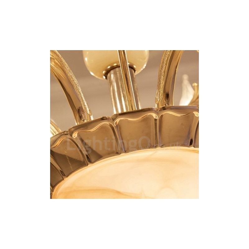 15 Light Traditional Classic Integrated Metal Chandelier