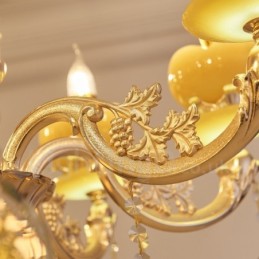 6 Light Traditional Classic Integrated Metal Chandelier