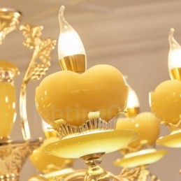 8 Light Traditional Classic Integrated Metal Chandelier