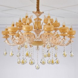 15 Light Traditional Classic Integrated Metal Chandelier