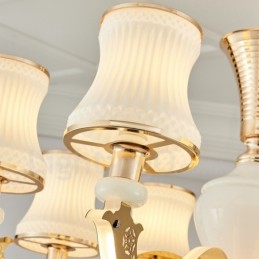 6 Light Traditional Classic Integrated Metal Luxury Candle Chandelier