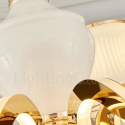 6 Light Traditional Classic Integrated Metal Luxury Candle Chandelier