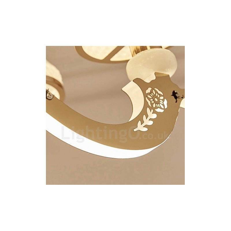 8 Light Traditional Classic Integrated Metal Chandelier