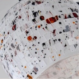 4 Light Mediterranean Style Integrated Chandelier with Glass Shade