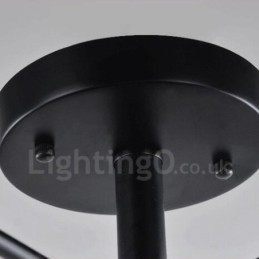 7 Light Mediterranean Style Integrated Chandelier with Glass Shade