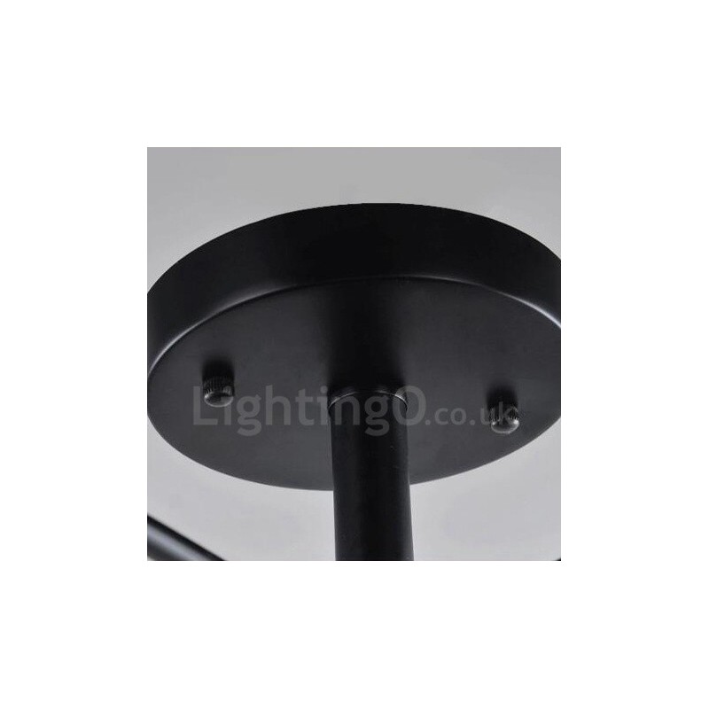 8 Light Mediterranean Style Integrated Chandelier with Glass Shade