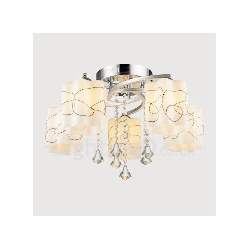 5 Light Modern Contemporary Integrated Chandelier