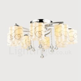 8 Light Modern Contemporary Integrated Chandelier