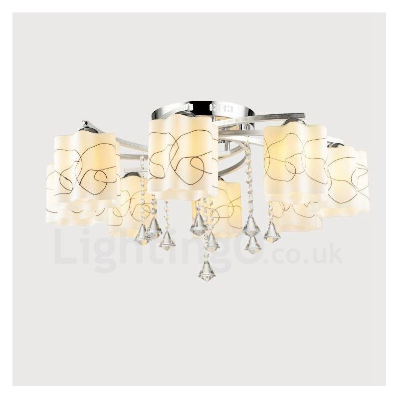 8 Light Modern Contemporary Integrated Chandelier