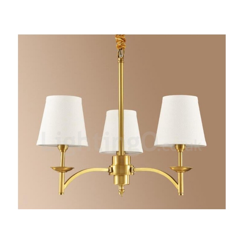 3 Light Rustic Lodge Integrated Metal Copper Chandelier