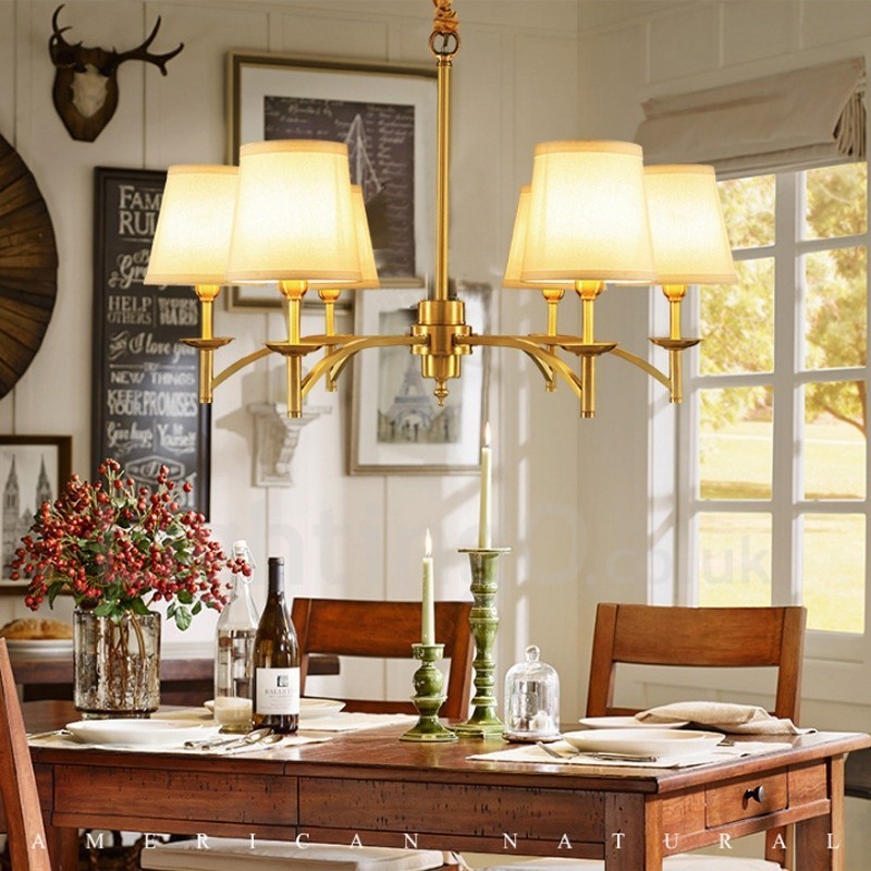 6 Light Rustic Lodge Integrated Metal Chandelier