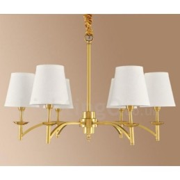 6 Light Rustic Lodge Integrated Metal Chandelier