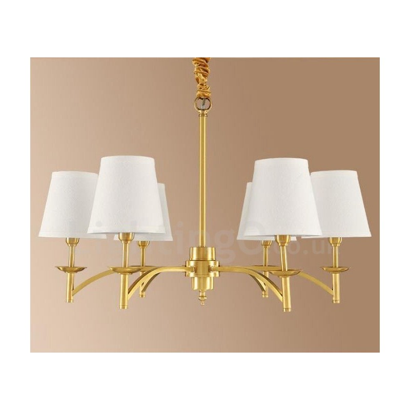 6 Light Rustic Lodge Integrated Metal Chandelier