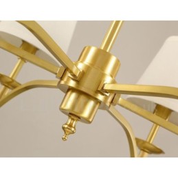 6 Light Rustic Lodge Integrated Metal Chandelier