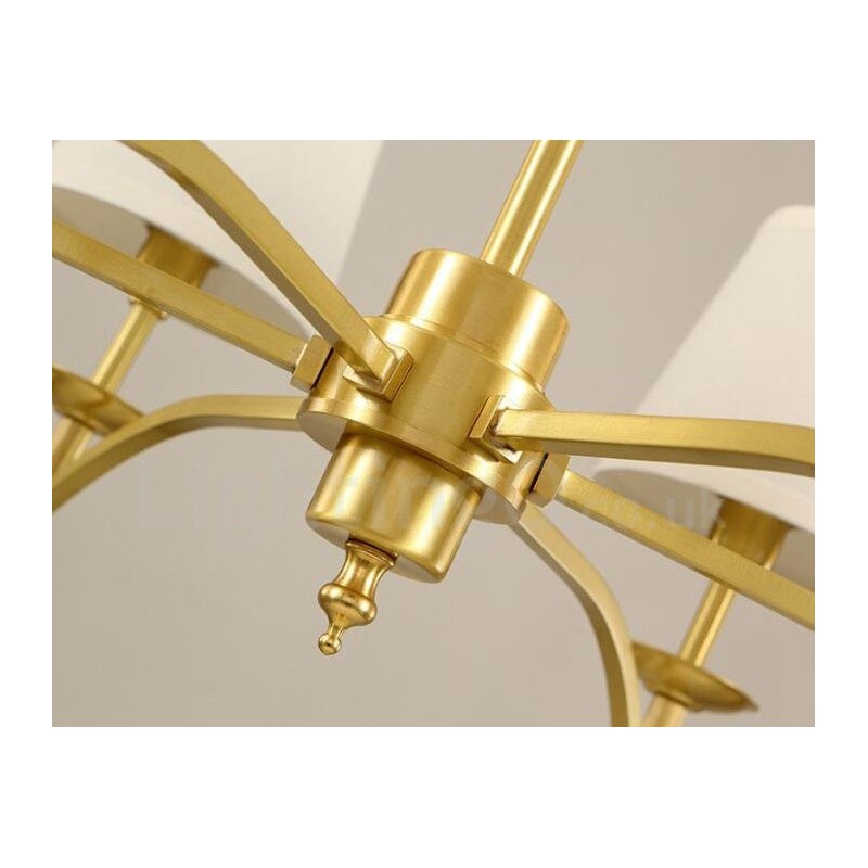 6 Light Rustic Lodge Integrated Metal Chandelier