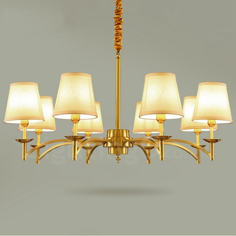 8 Light Rustic Lodge Integrated Metal Chandelier