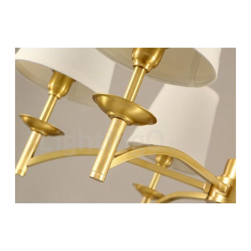 8 Light Rustic Lodge Integrated Metal Chandelier