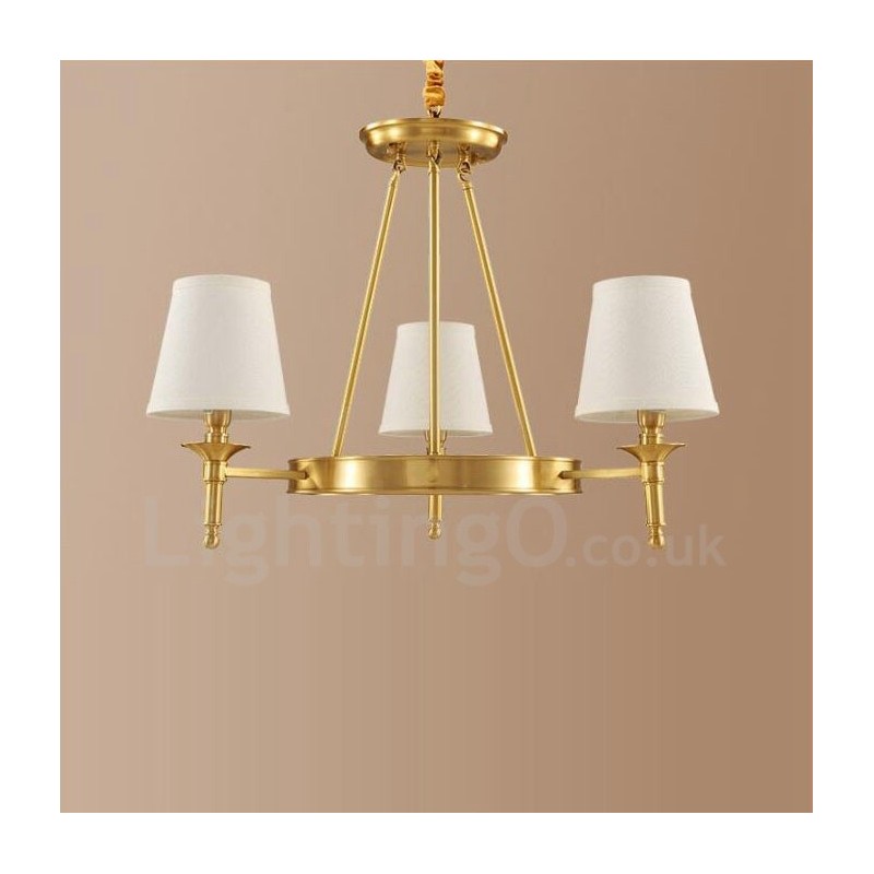 3 Light Rustic Lodge Integrated Metal Copper Chandelier