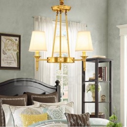 3 Light Rustic Lodge Integrated Metal Copper Chandelier