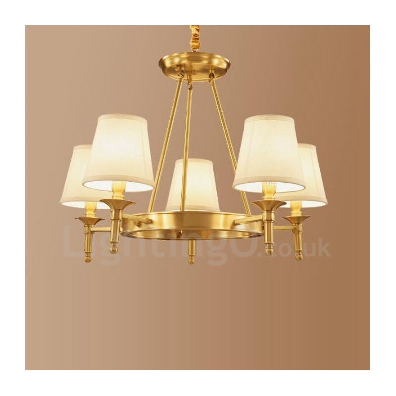 5 Light Rustic Lodge Integrated Metal Chandelier