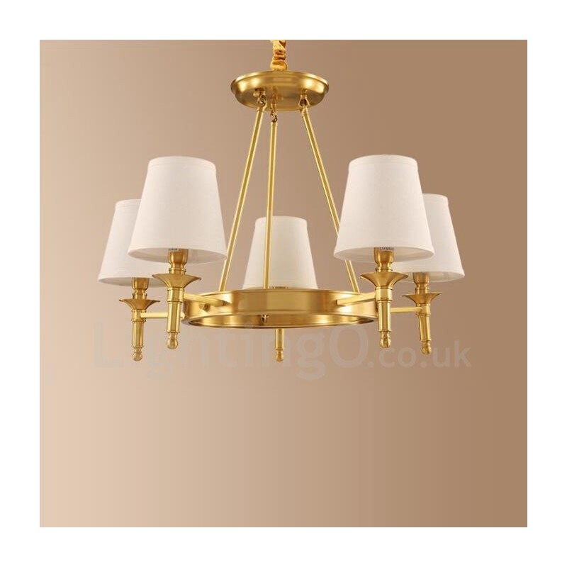 5 Light Rustic Lodge Integrated Metal Chandelier