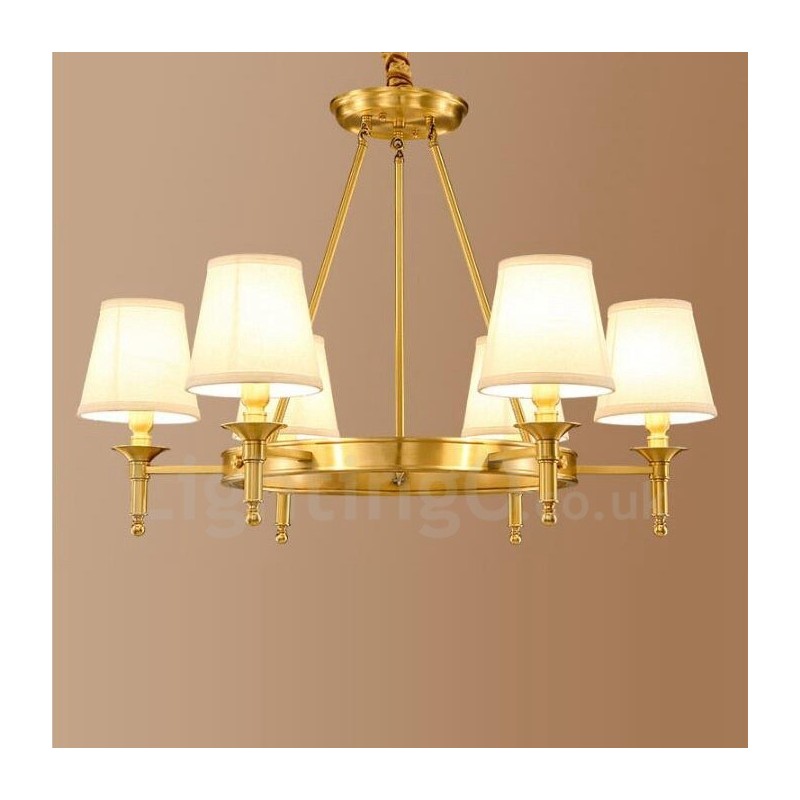 6 Light Rustic Lodge Integrated Metal Chandelier