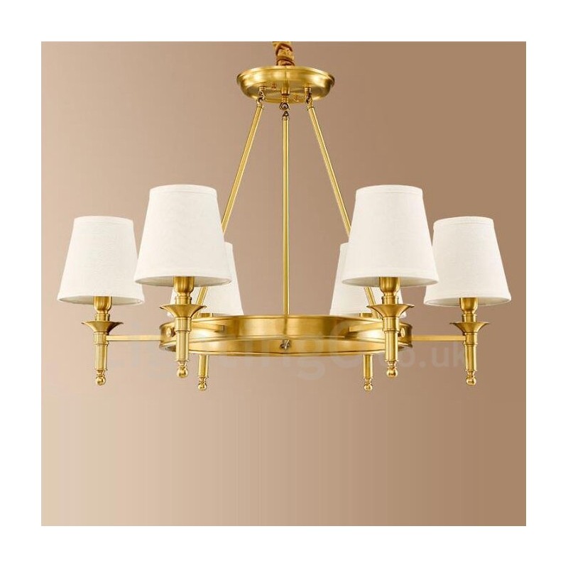 6 Light Rustic Lodge Integrated Metal Chandelier