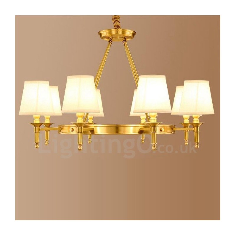 8 Light Rustic Lodge Integrated Metal Chandelier