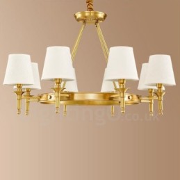 8 Light Rustic Lodge Integrated Metal Chandelier