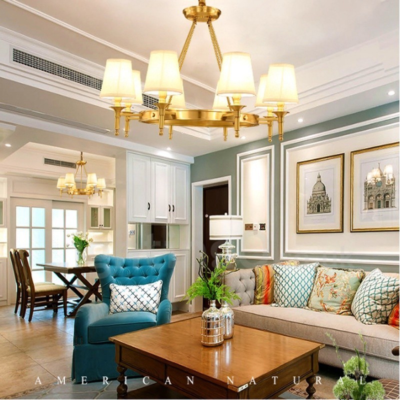 8 Light Rustic Lodge Integrated Metal Chandelier