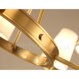 8 Light Rustic Lodge Integrated Metal Chandelier