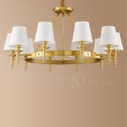 10 Light Rustic Lodge Integrated Metal Chandelier