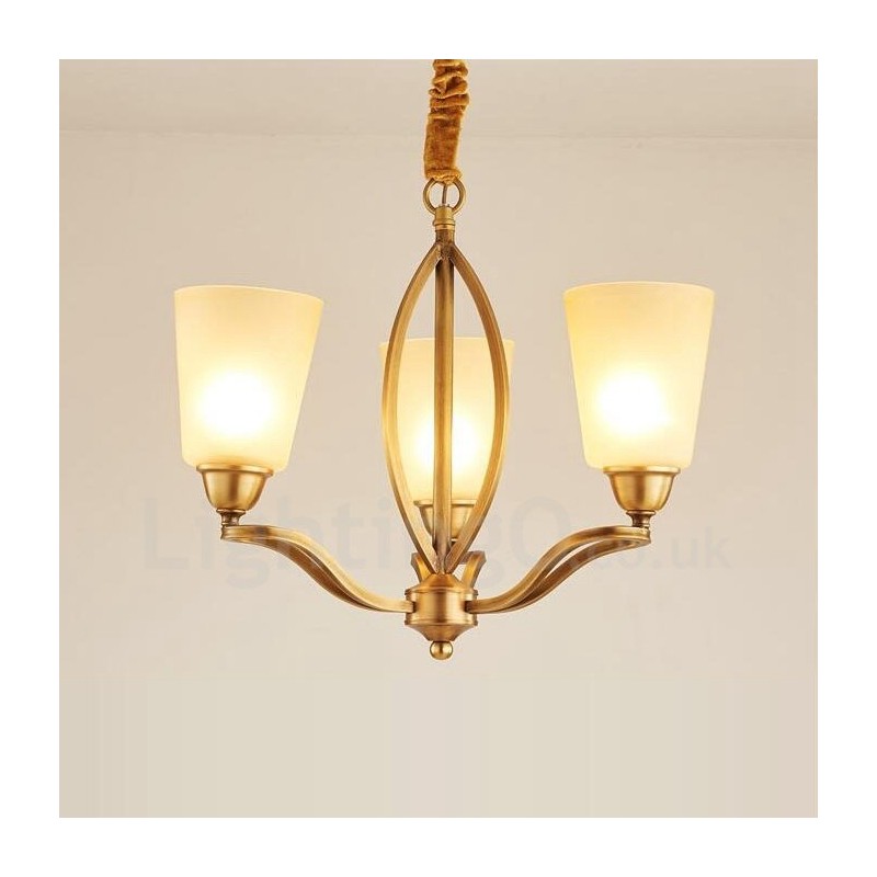 3 Light Rustic Lodge Integrated Metal Copper Chandelier