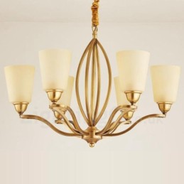6 Light Rustic Lodge Integrated Metal Chandelier