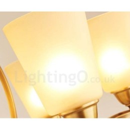 6 Light Rustic Lodge Integrated Metal Chandelier