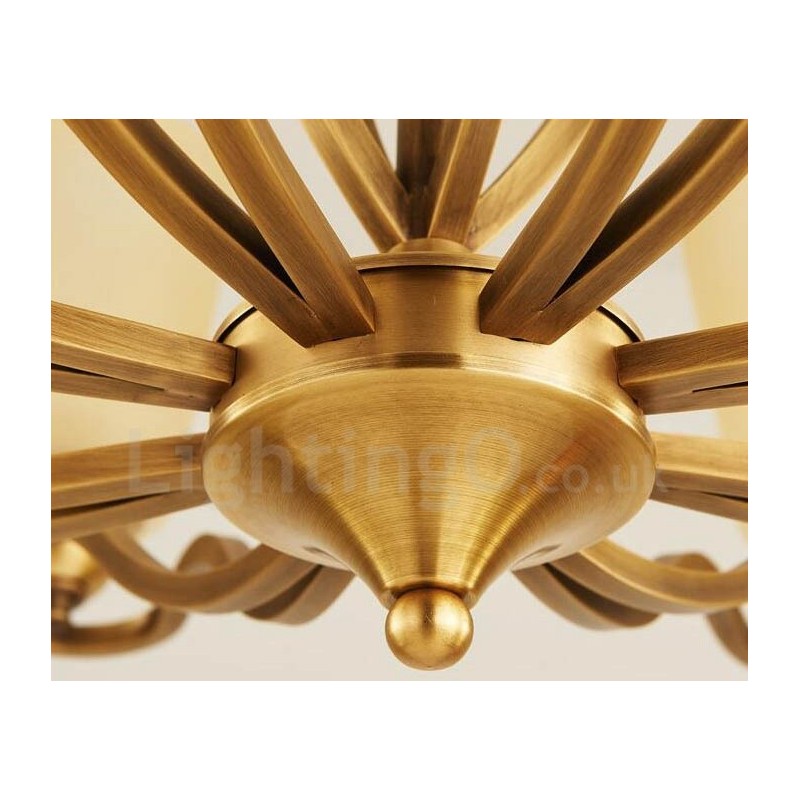 8 Light Rustic Lodge Integrated Metal Chandelier