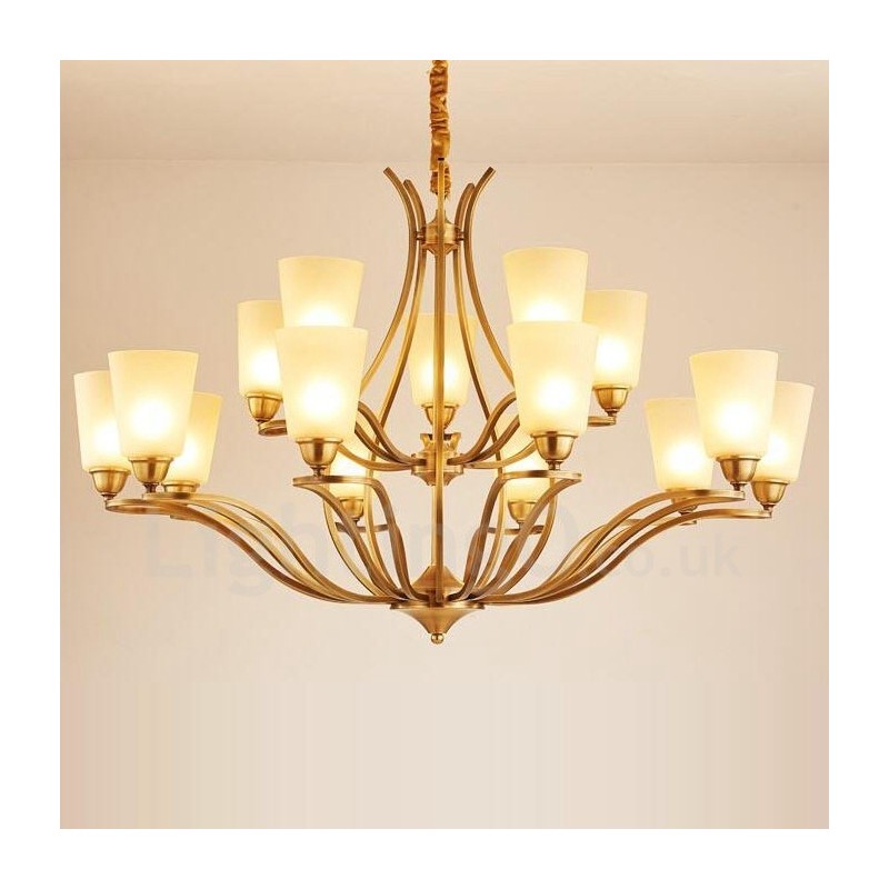 15 Light Rustic Lodge Integrated Metal Chandelier