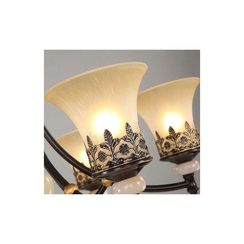 3 Light Traditional Classic Integrated Metal Chandelier