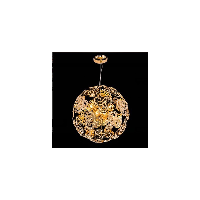 Simple Modern Chandelier Crystal Ball Globe Pendant Light