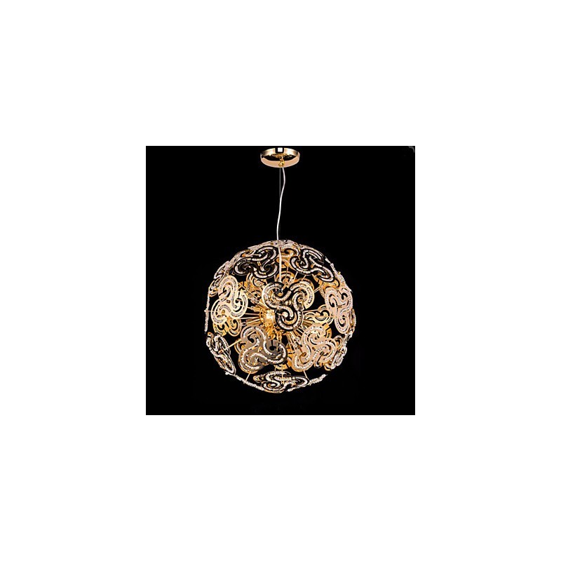 Simple Modern Chandelier Crystal Ball Globe Pendant Light