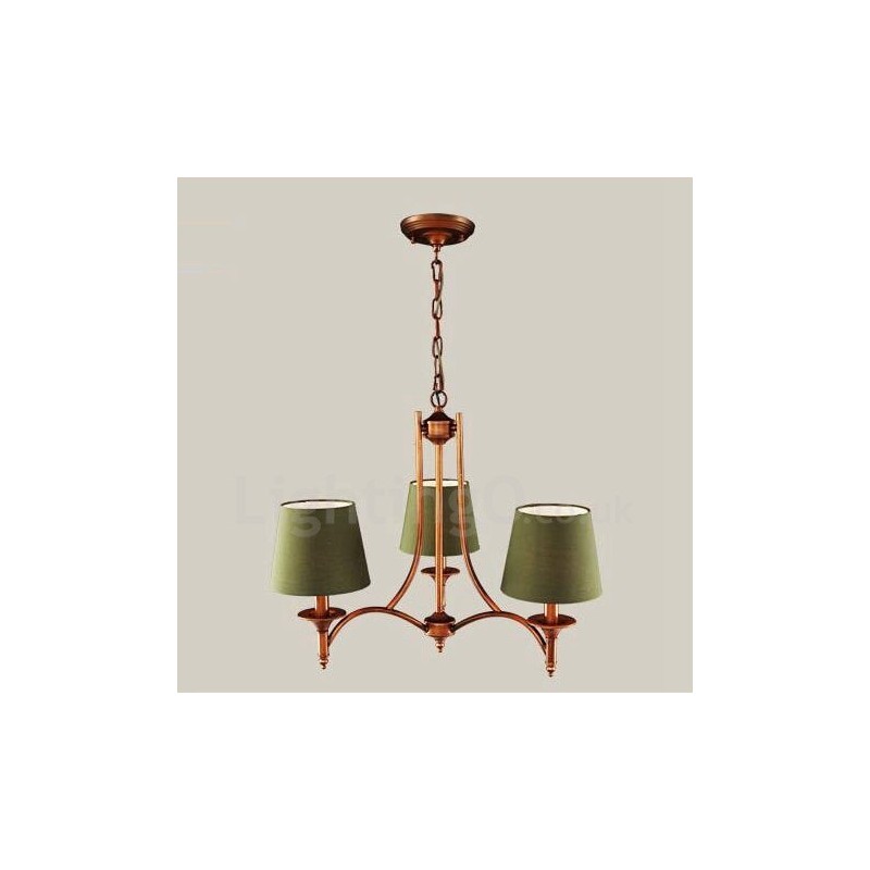 3 Light Rustic Lodge Integrated Metal Chandelier