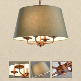 4 Light Rustic Lodge Integrated Metal Chandelier